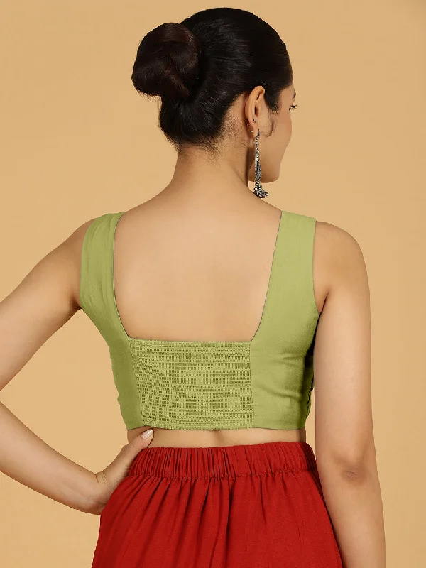 Hema x Rozaana |  Saree Blouse in Pista Green