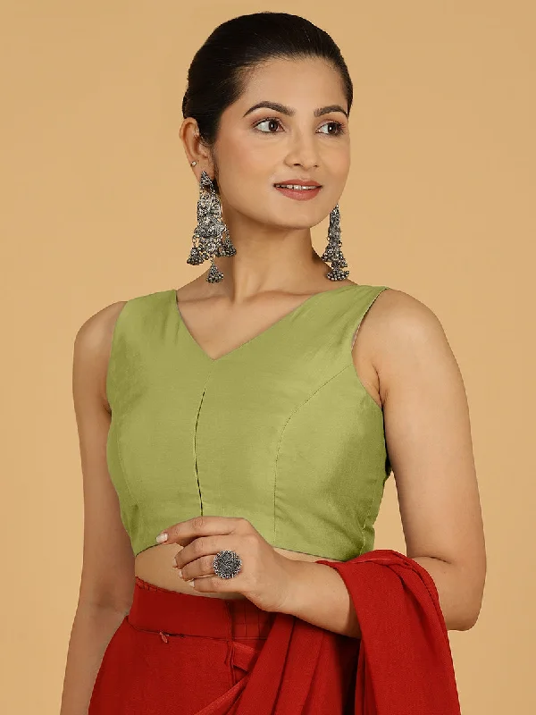 Hema x Rozaana |  Saree Blouse in Pista Green