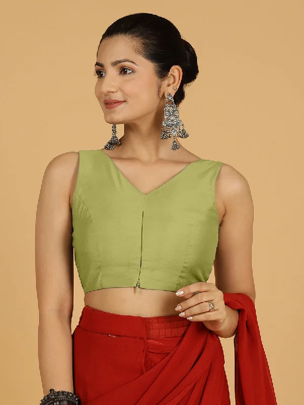 Hema x Rozaana |  Saree Blouse in Pista Green