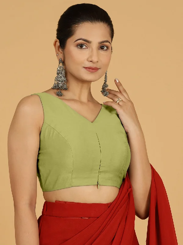 Hema x Rozaana |  Saree Blouse in Pista Green