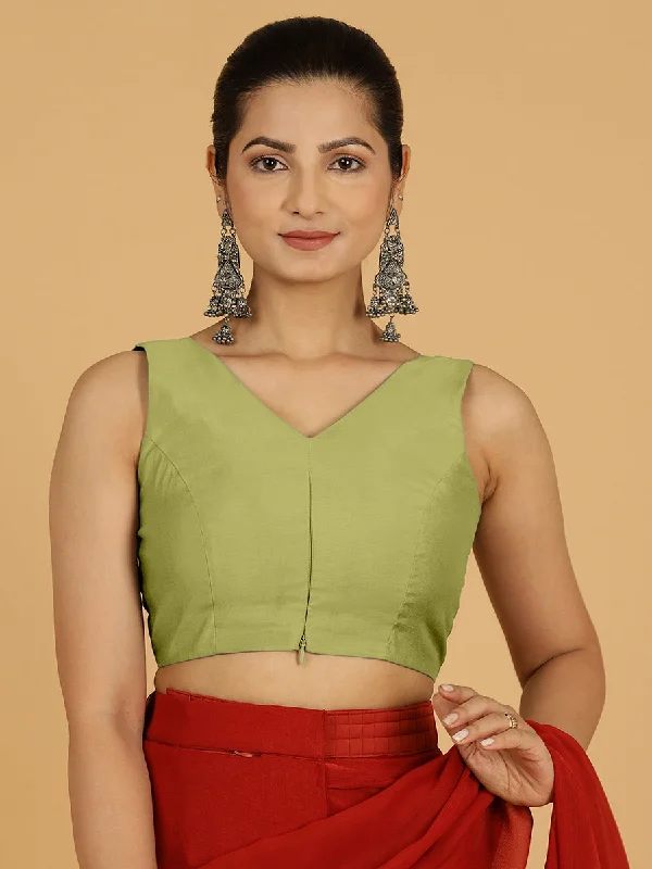 Hema x Rozaana |  Saree Blouse in Pista Green