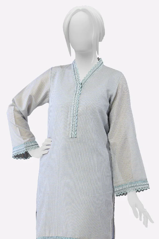 Light Grey Embroidered 2PC