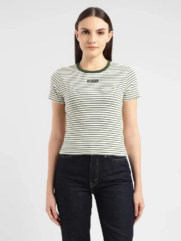 Women's Striped Crew Neck T-shirt