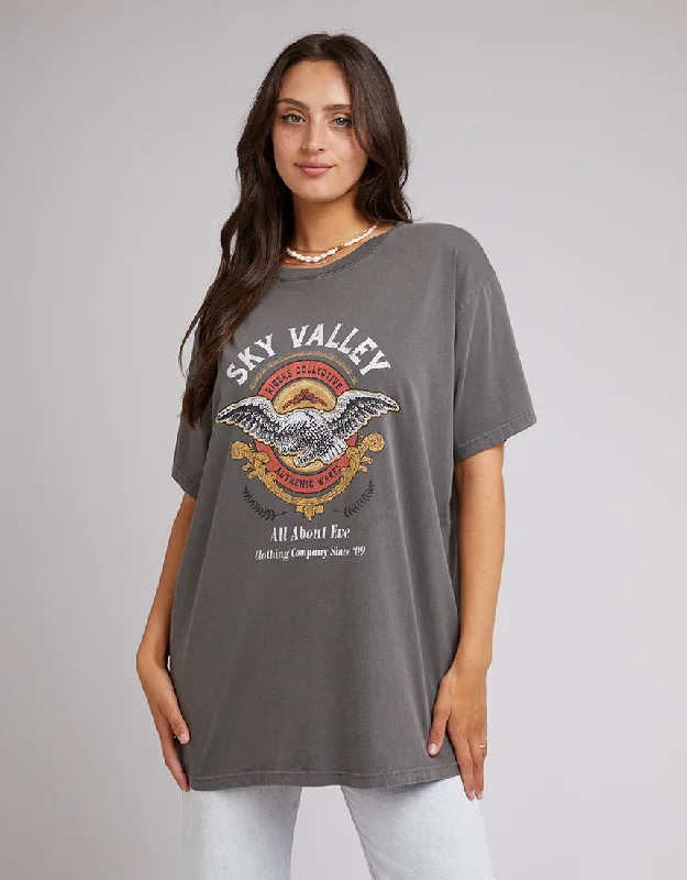 All About Eve Sky Valley Tee Charcoal