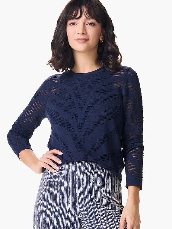 NIC+ZOE Placed Pointelle Sweater