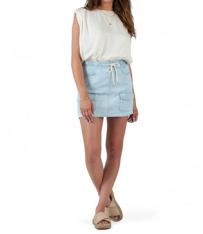 Gaia Tee With Shoulder Pads In Ivory