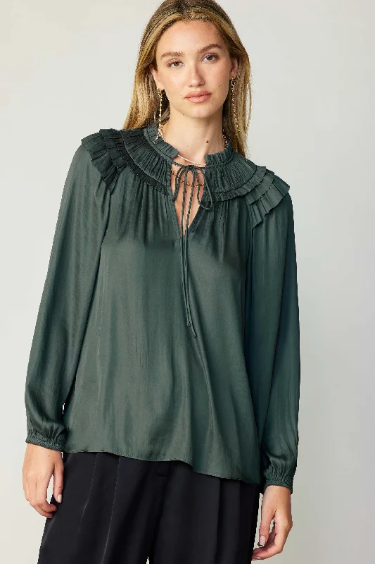 Smocked Shoulder Blouse