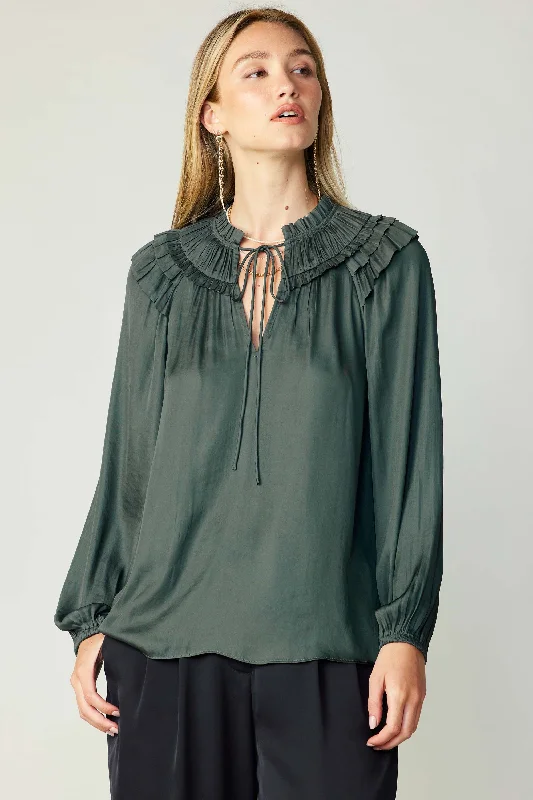 Smocked Shoulder Blouse