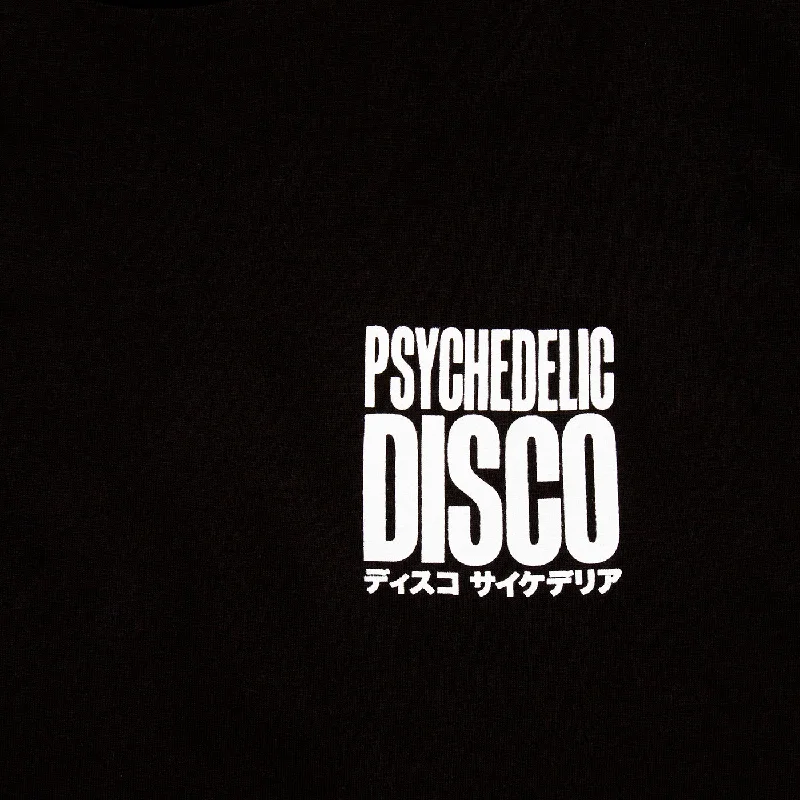 PD Big Psychedelic Disco Back Print - Oversized Tshirt - Black