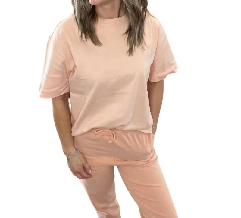 Sierra Oversized Top In Tropical Peach