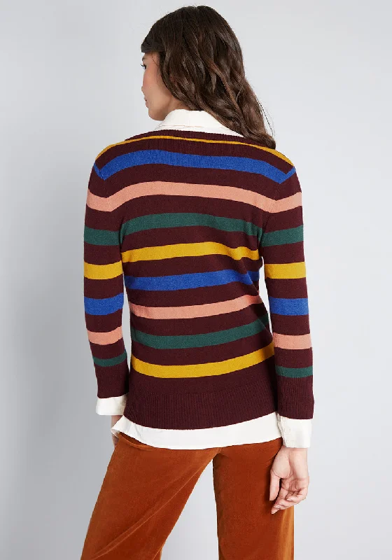 Charter School Striped Cardigan