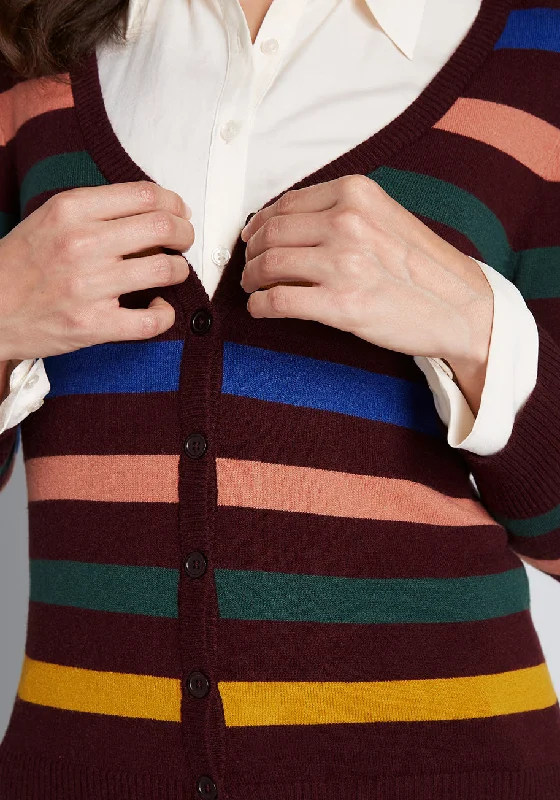 Charter School Striped Cardigan