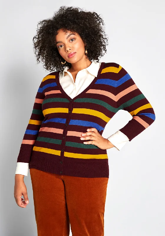 Charter School Striped Cardigan