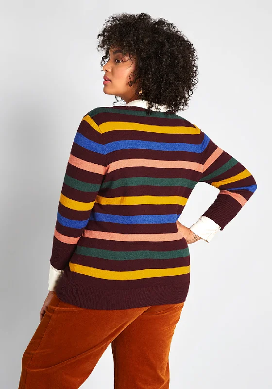 Charter School Striped Cardigan