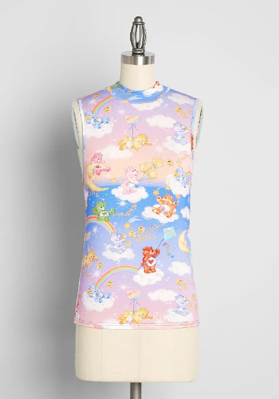 ModCloth x Care Bears Star Shower Power Mock Neck Top