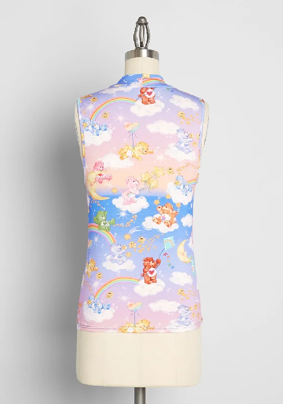 ModCloth x Care Bears Star Shower Power Mock Neck Top