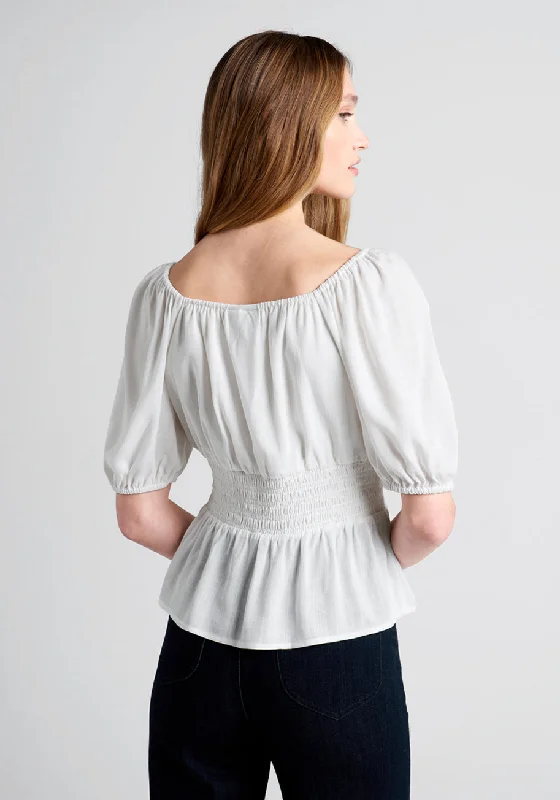 Seaside Picnic Peplum Top