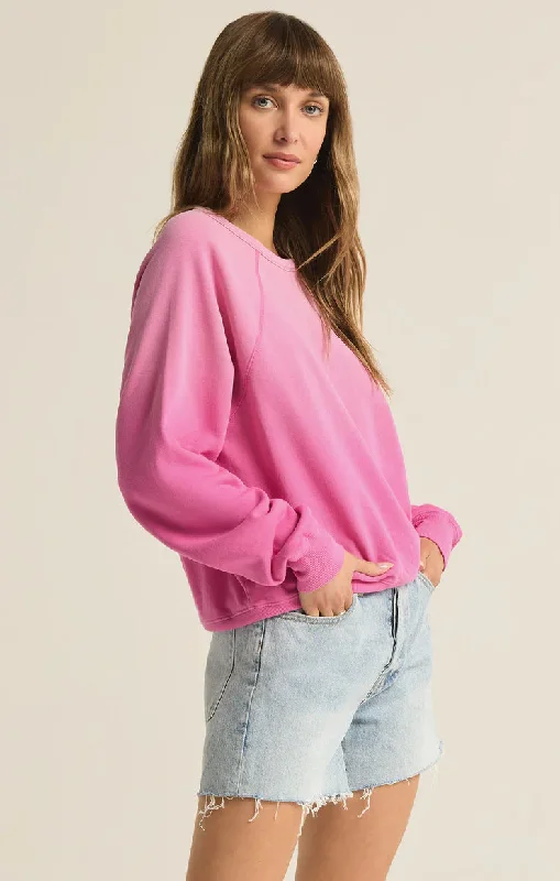 Z Supply Heartbreaker Pink Washed Ashore Sweatshirt