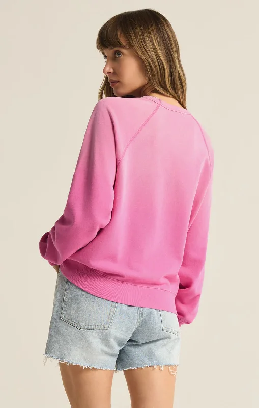 Z Supply Heartbreaker Pink Washed Ashore Sweatshirt