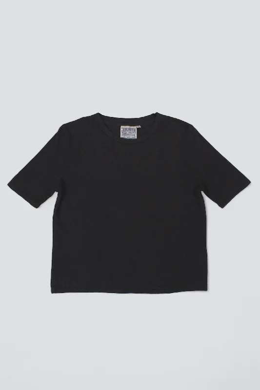 Black Cropped Silverlake Tee