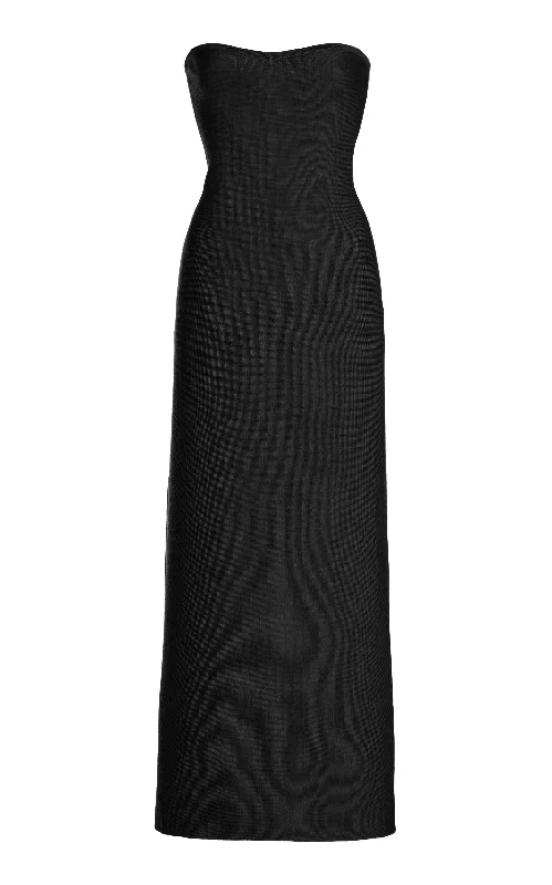 Calderon Knit Dress in Black Merino Wool Cashmere