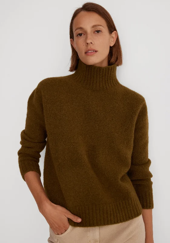 Callum High Neck Pullover_Moss