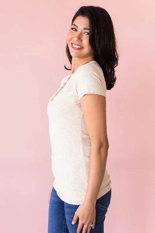 Casual Adventurer Modest Henley Top