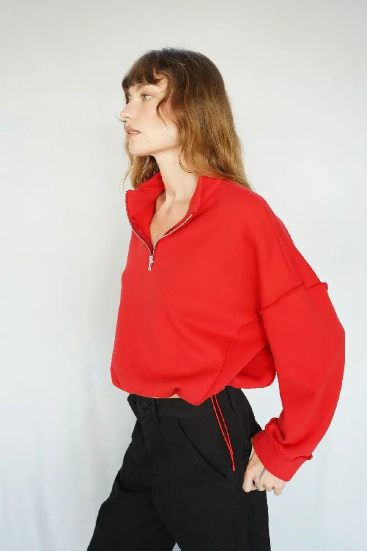 Chandler Fleece Half Zip - High Risk Red