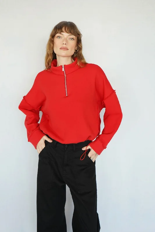 Chandler Fleece Half Zip - High Risk Red