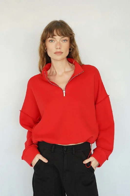 Chandler Fleece Half Zip - High Risk Red