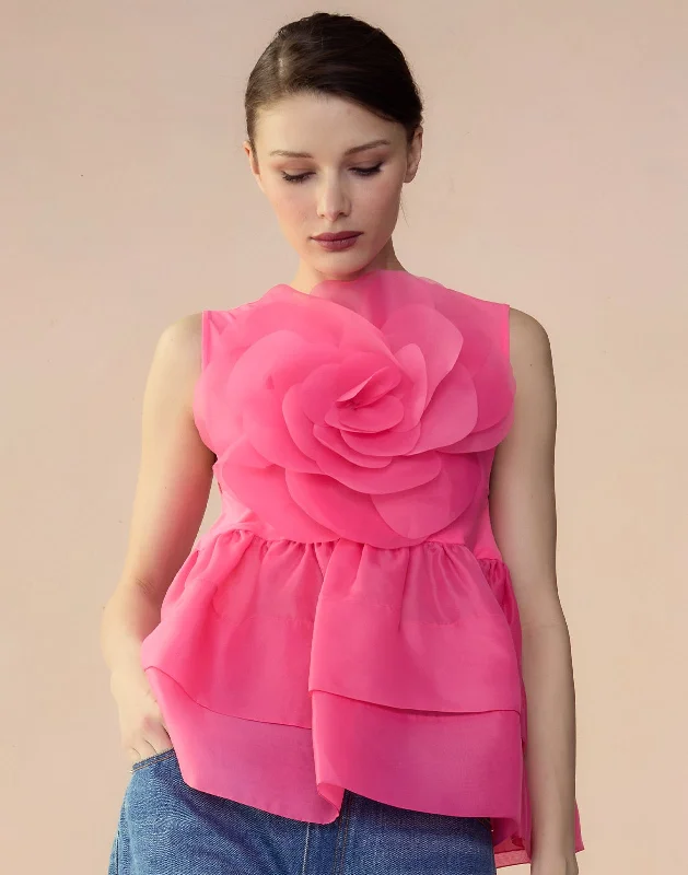 Chloe Organza Flower Top