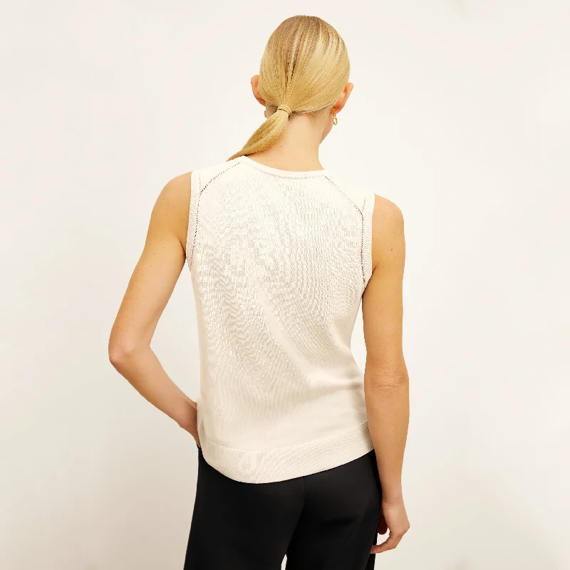 Crimmins Top - Cotton Silk Knit :: Ivory