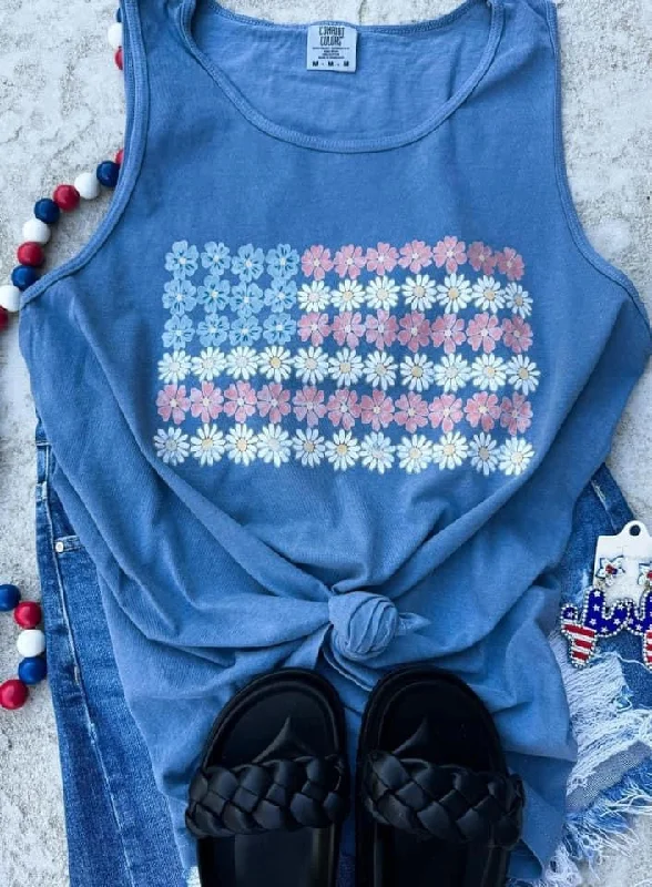 Daisy Floral Comfort COlors tank