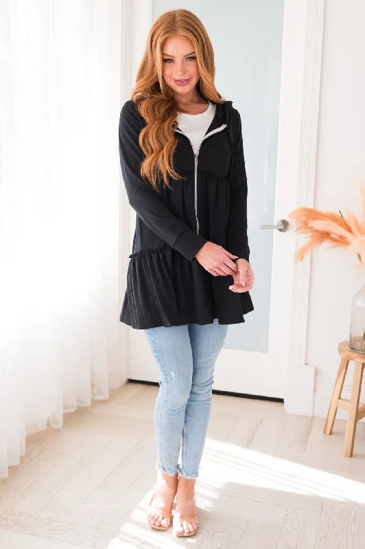 Free And Flowy Modest Zipper Hoodie