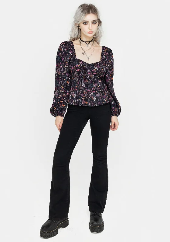 Heliotrope Floral Top