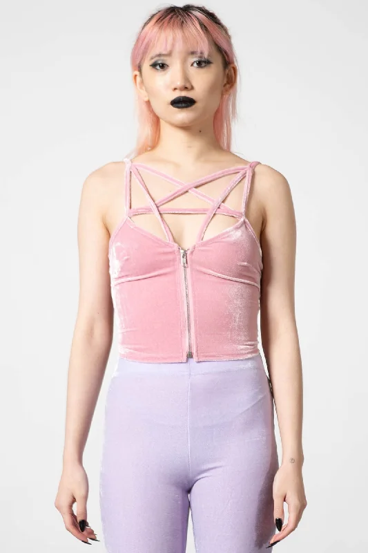 Lost In Sin Zip Top [PASTEL PINK]