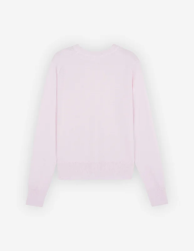 Women's Baby Fox Patch Regular Jumper Pale Pink