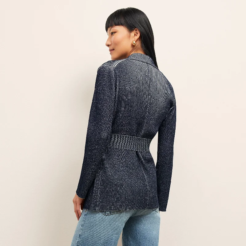 Merritt Jardigan - Ribbed Jardigan Knit :: Navy/Ivory