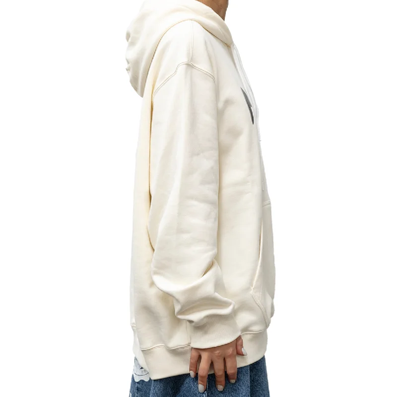 Women's MSGM Brush Print Hoodie Off White