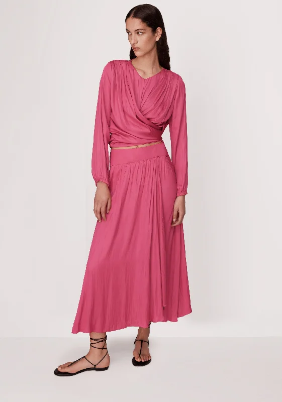 Oriana Wrap Top_Fuchsia