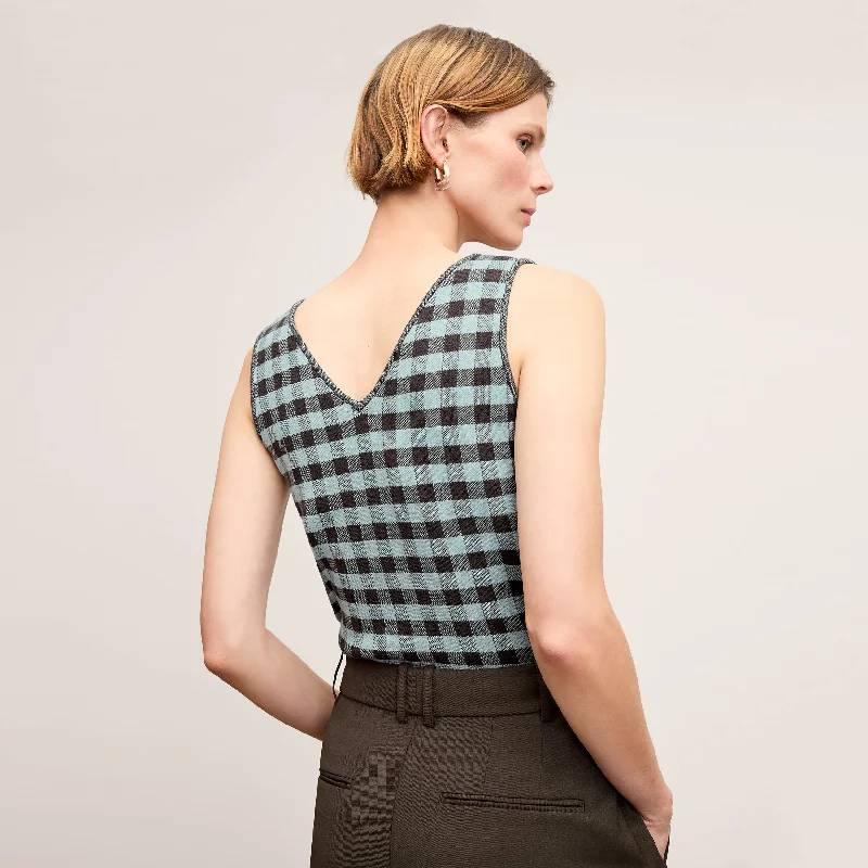 Peggy Top - Eco 365Knit :: Picnic Check