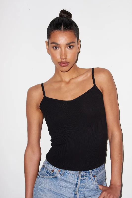 Lia Ribbed Cami - Black