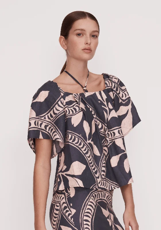 Samira Linen Top_Print