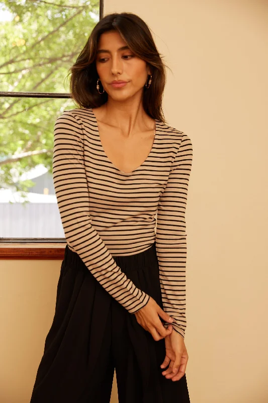 Siena Striped Knit Top