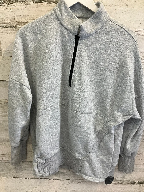 Sweatshirt Collar By Clothes Mentor In Grey, Size: S