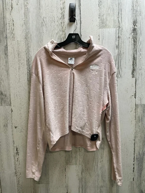 Sweatshirt Collar By Nike Apparel In Pink, Size: 2x