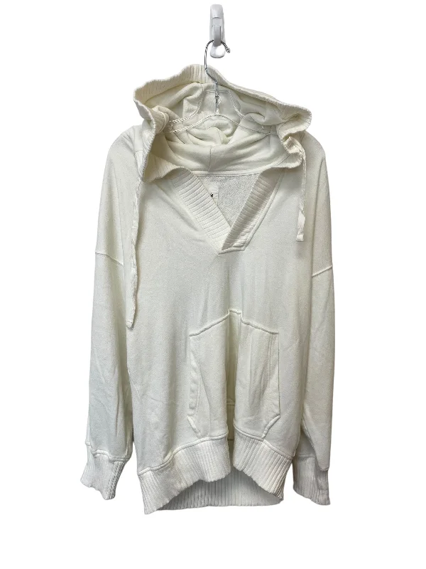 Sweatshirt Hoodie By Aerie In White, Size: M