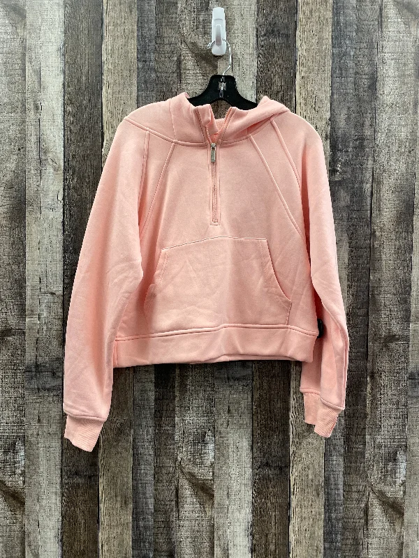 Sweatshirt Hoodie By Clothes Mentor In Peach, Size: M