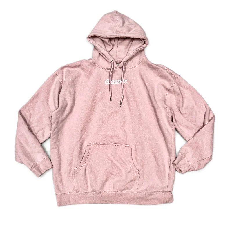 Sweatshirt Hoodie By Glossier In Pink, Size: Xl