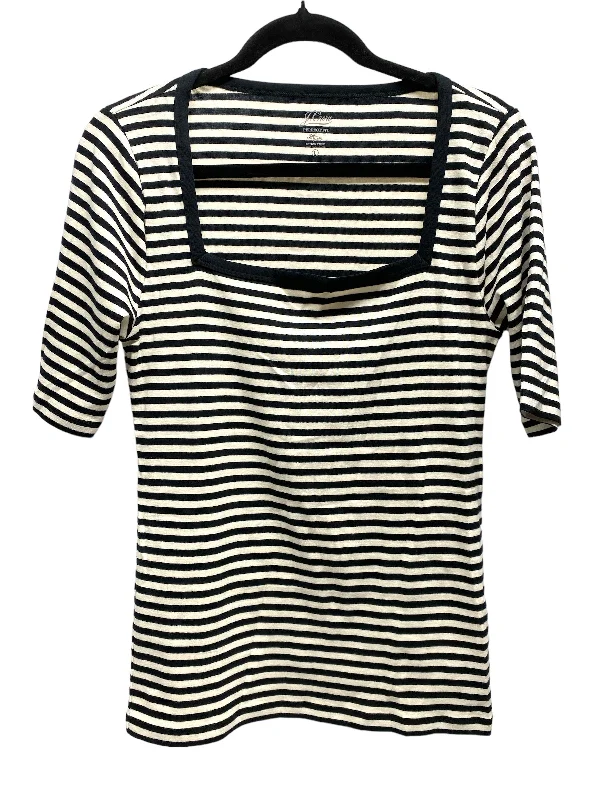 Top Short Sleeve By J. Crew In Striped Pattern, Size: L